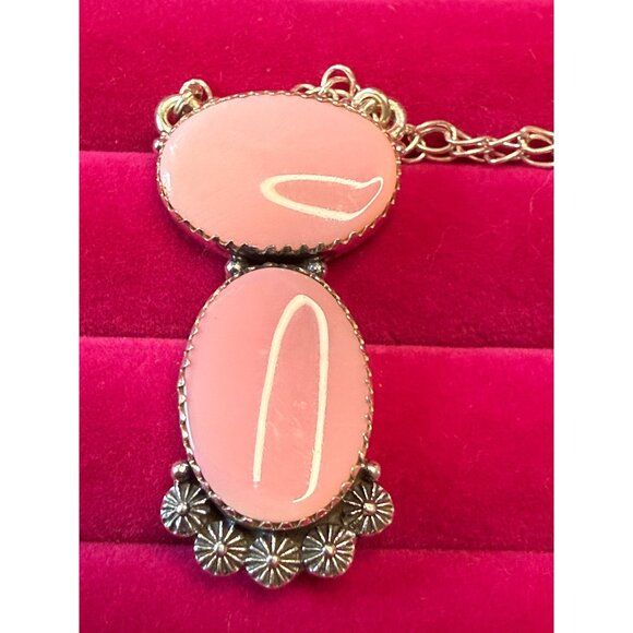 Pink Queen Kong Conch Shell Sterling Silver Pendant Necklace  Artisan - Picture 1 of 4